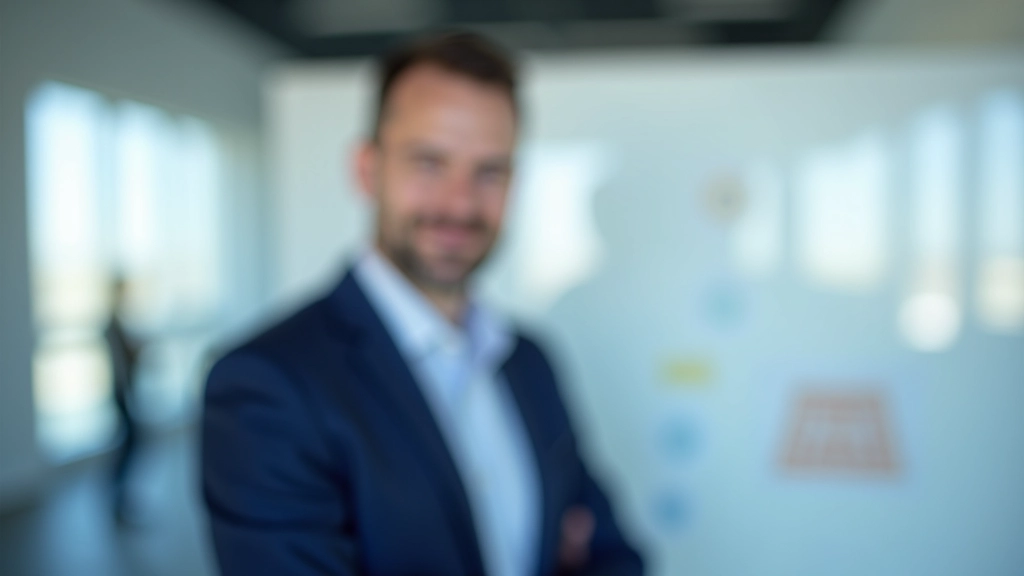 Wissenschaftler präsentiert Forschungsergebnisse vor einem Whiteboard mit technischen Diagrammen